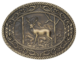 Brass Oval Deer buckle